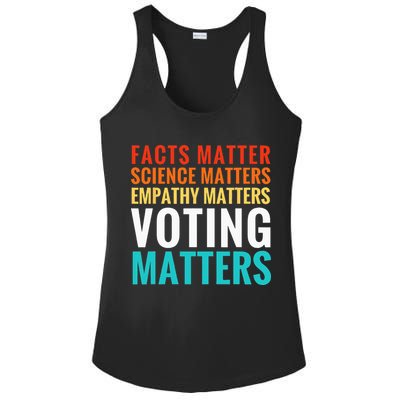 Facts Matter Science Matters Voting Matters Liberal Democrat Ladies PosiCharge Competitor Racerback Tank