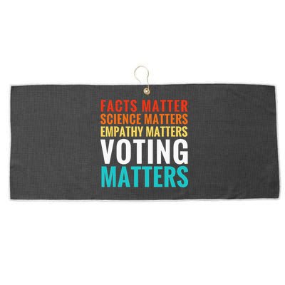 Facts Matter Science Matters Voting Matters Liberal Democrat Large Microfiber Waffle Golf Towel
