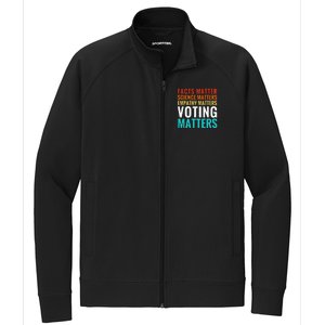 Facts Matter Science Matters Voting Matters Liberal Democrat Stretch Full-Zip Cadet Jacket