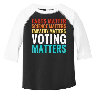 Facts Matter Science Matters Voting Matters Liberal Democrat Toddler Fine Jersey T-Shirt