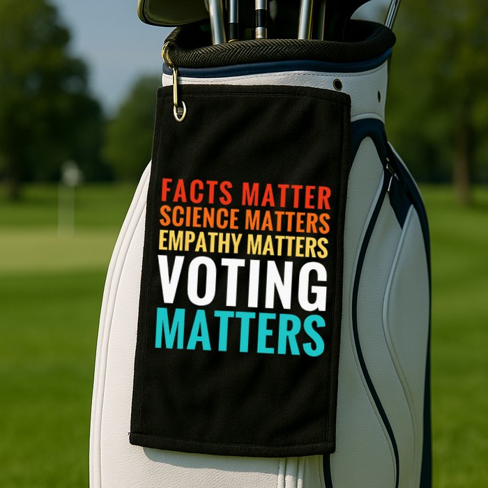 Facts Matter Science Matters Voting Matters Liberal Democrat Golf Towel