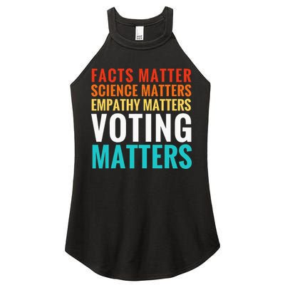 Facts Matter Science Matters Voting Matters Liberal Democrat Women's Perfect Tri Rocker Tank