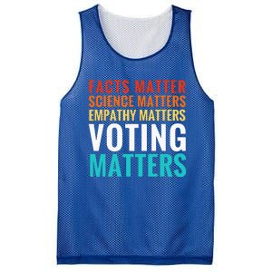 Facts Matter Science Matters Voting Matters Liberal Democrat Mesh Reversible Basketball Jersey Tank