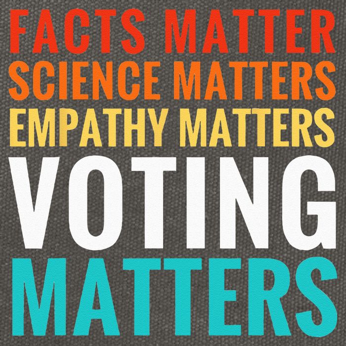 Facts Matter Science Matters Voting Matters Liberal Democrat Cotton Canvas Backpack