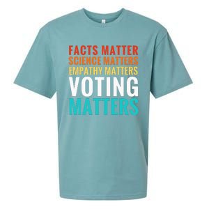 Facts Matter Science Matters Voting Matters Liberal Democrat Sueded Cloud Jersey T-Shirt