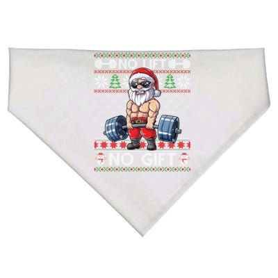 Funny Muscle Santa Lifting Christmas Ugly Christmas Sweater Meaningful Gift USA-Made Doggie Bandana