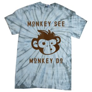 Funny Monkey See Monkey Do Cute Adorable Primate Chimp Tie-Dye T-Shirt