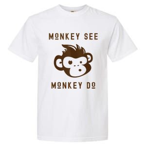 Funny Monkey See Monkey Do Cute Adorable Primate Chimp Garment-Dyed Heavyweight T-Shirt