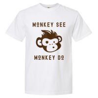 Funny Monkey See Monkey Do Cute Adorable Primate Chimp Garment-Dyed Heavyweight T-Shirt