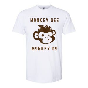 Funny Monkey See Monkey Do Cute Adorable Primate Chimp Softstyle CVC T-Shirt