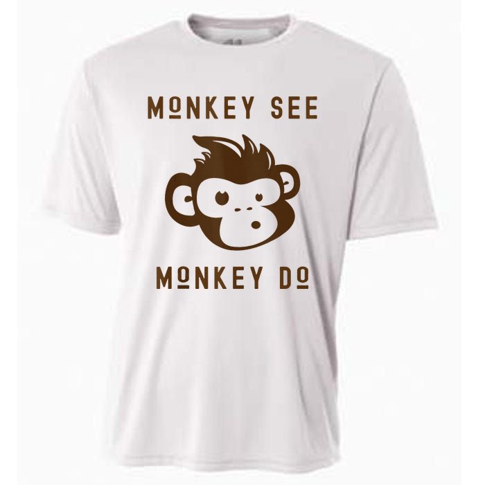 Funny Monkey See Monkey Do Cute Adorable Primate Chimp Cooling Performance Crew T-Shirt