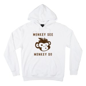 Funny Monkey See Monkey Do Cute Adorable Primate Chimp Hoodie