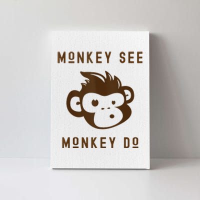 Funny Monkey See Monkey Do Cute Adorable Primate Chimp Canvas