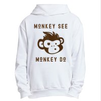 Funny Monkey See Monkey Do Cute Adorable Primate Chimp Urban Pullover Hoodie