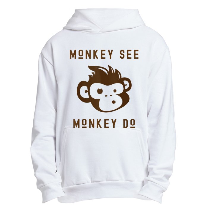 Funny Monkey See Monkey Do Cute Adorable Primate Chimp Urban Pullover Hoodie