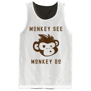 Funny Monkey See Monkey Do Cute Adorable Primate Chimp Mesh Reversible Basketball Jersey Tank