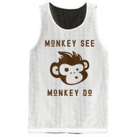 Funny Monkey See Monkey Do Cute Adorable Primate Chimp Mesh Reversible Basketball Jersey Tank