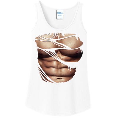 Fake Muscles Six Pack Abs Ripped Chest Fake Bodybuilding Ladies Essential Tank