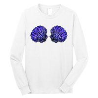 Funny Mermaid Seashell Bra Costume For Women Halloween Long Sleeve Shirt