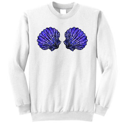 Funny Mermaid Seashell Bra Costume For Women Halloween Sweatshirt