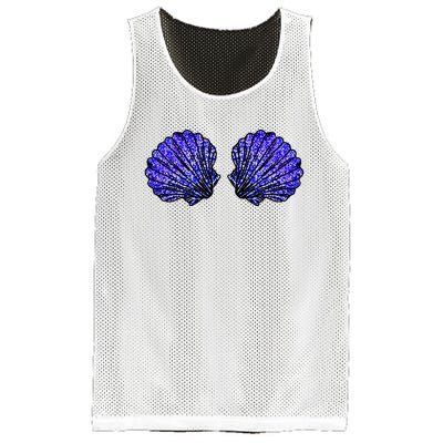 Funny Mermaid Seashell Bra Costume For Women Halloween Mesh Reversible Basketball Jersey Tank