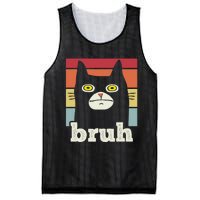 Funny Meme Saying Bruh With Cat Greetings Teens Mesh Reversible Basketball Jersey Tank