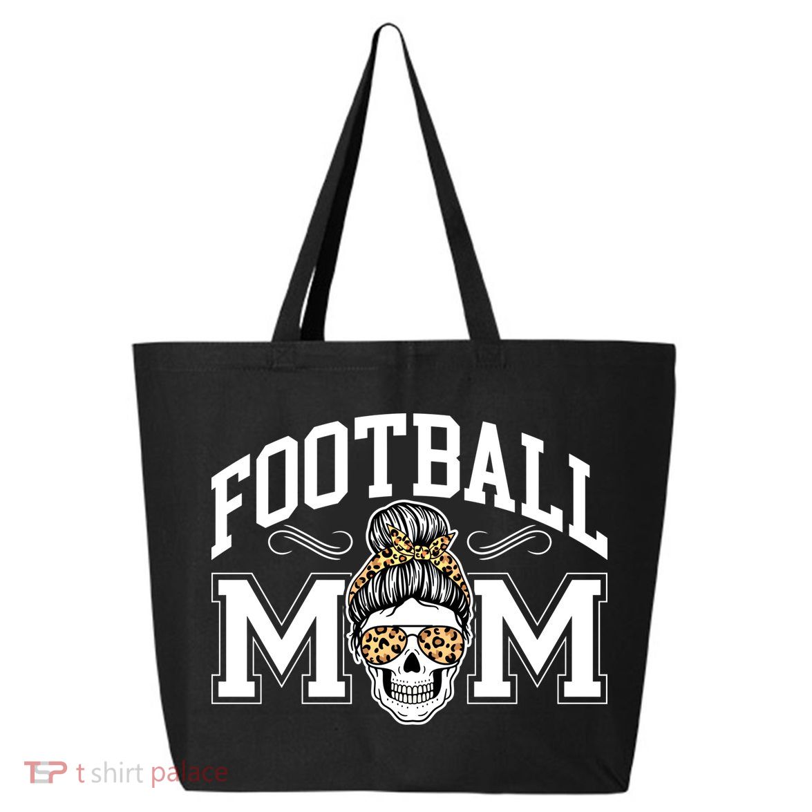 Football Mom Skull Buns American Football Season Funny Gift 25L Jumbo Tote