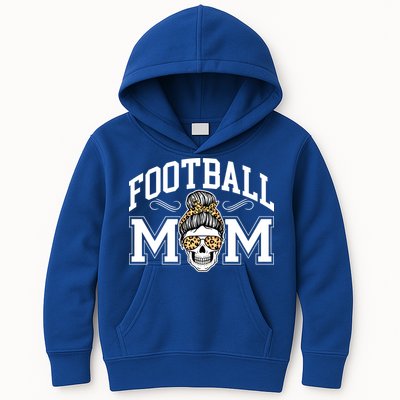 Football Mom Skull Buns American Football Season Funny Gift Kids Hoodie