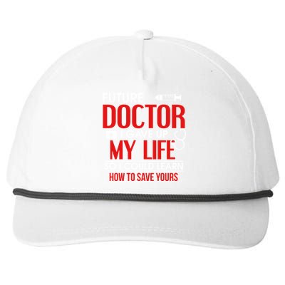 Funny Medical Student Design For Future Doctors And Physicians Gift Snapback Five-Panel Rope Hat