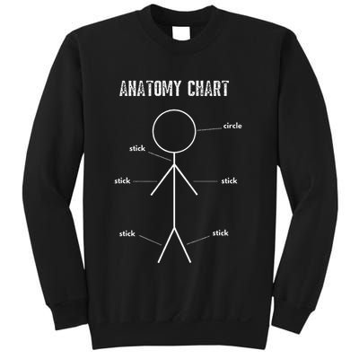 Funny Medical Student Gift Sarcastic Anatomy Of Stickman Sweatshirt