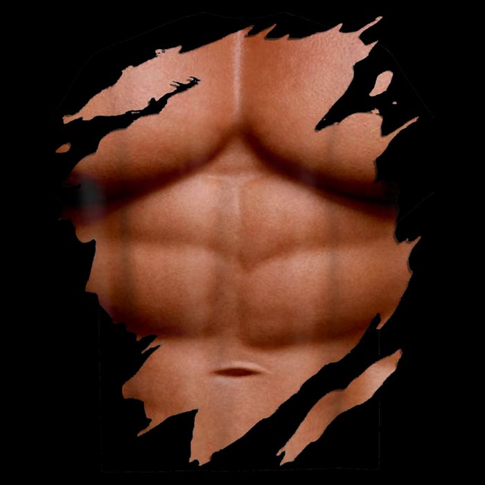 Fake Muscles Six Pack Abs Ripped Chest Fake Bodybuilding Womens Tank Top