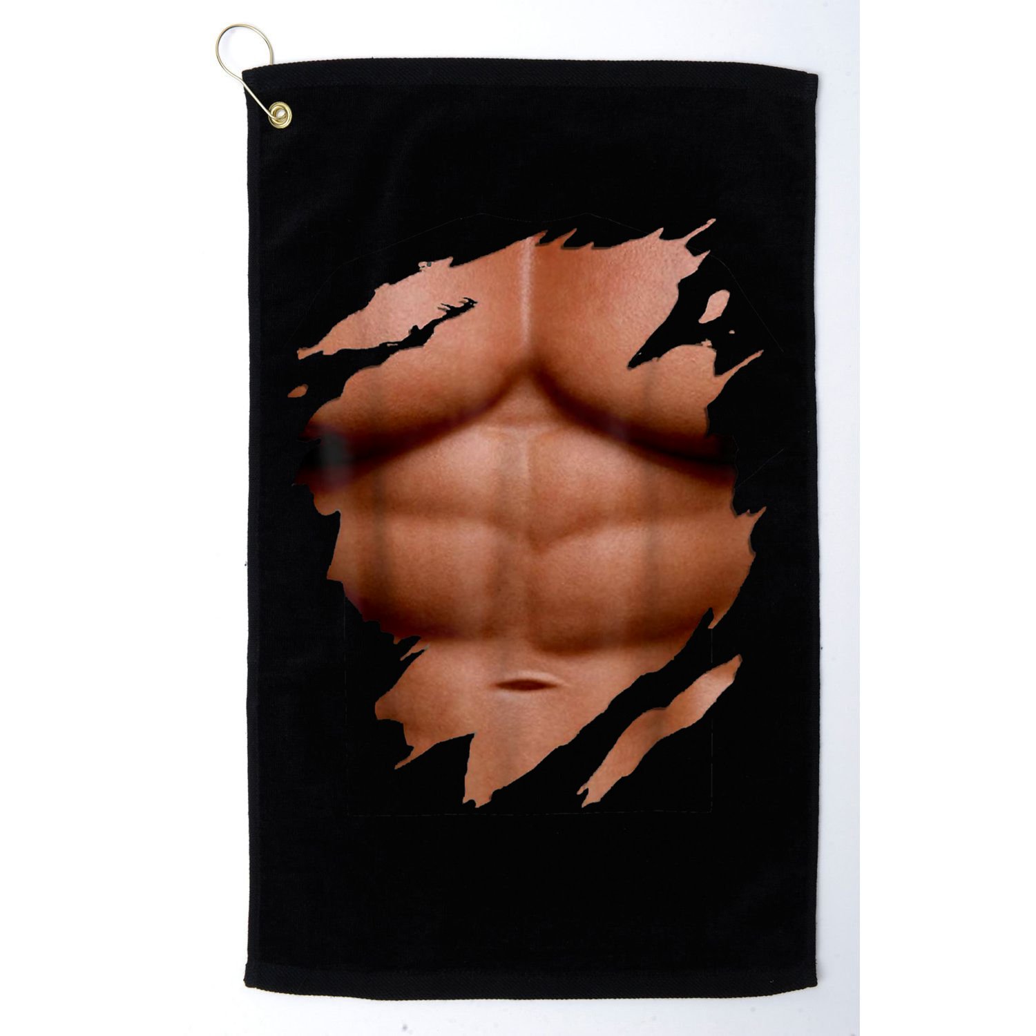 Fake Muscles Six Pack Abs Ripped Chest Fake Bodybuilding Golf Towel