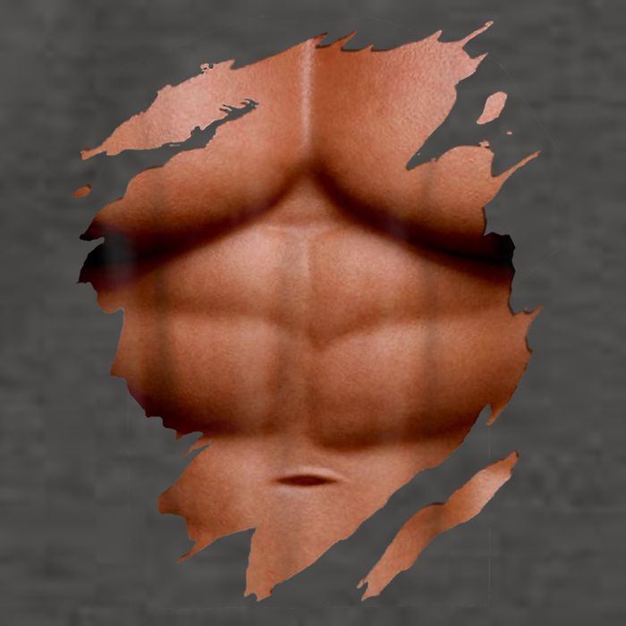 Fake Muscles Six Pack Abs Ripped Chest Fake Bodybuilding Vector Backpack
