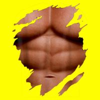 Fake Muscles Six Pack Abs Ripped Chest Fake Bodybuilding Womens T-Shirt