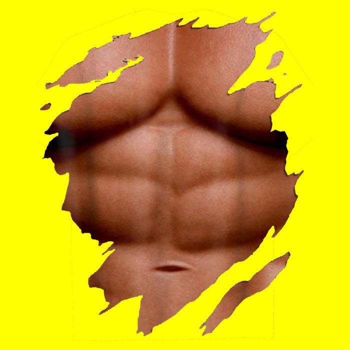 Fake Muscles Six Pack Abs Ripped Chest Fake Bodybuilding Womens T-Shirt