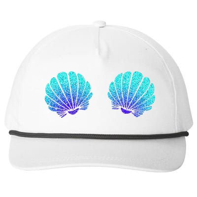 Funny Mermaid Sea Shell Bra Costume Halloween Snapback Five-Panel Rope Hat