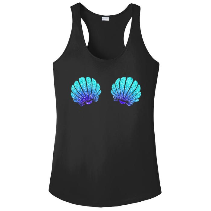 Funny Mermaid Sea Shell Bra Costume Halloween Ladies PosiCharge Competitor Racerback Tank