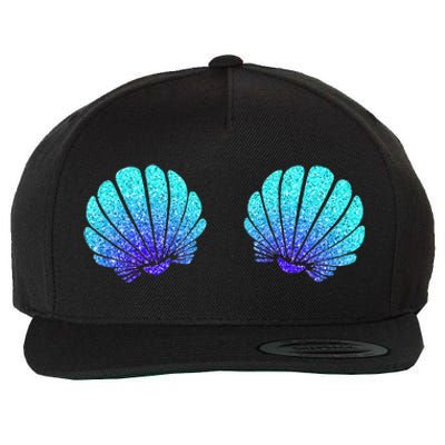 Funny Mermaid Sea Shell Bra Costume Halloween Wool Snapback Cap