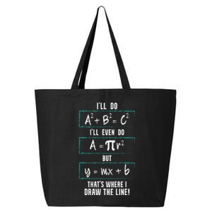 Funny math saying equation math joke 25L Jumbo Tote