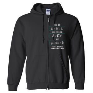 Funny math saying equation math joke Full Zip Hoodie