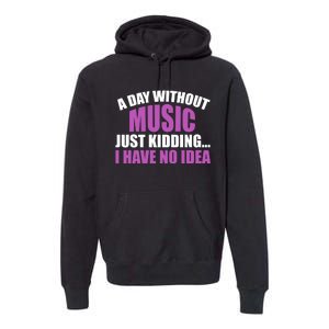 Funny Music Slogan Music Lover Funny Quotes Music Sayings Premium Hoodie