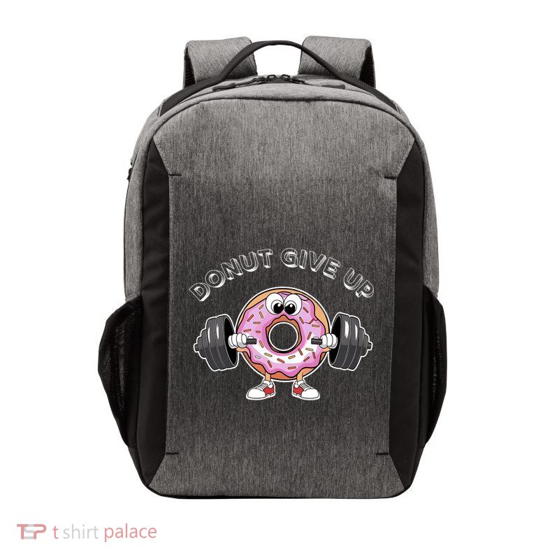 Funny Motivational Saying Donut Give Up For Gym Lifting Gift Vector Backpack