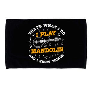 Funny Mandolin Saying Gift Folk Music Bluegrass Microfiber Hand Towel