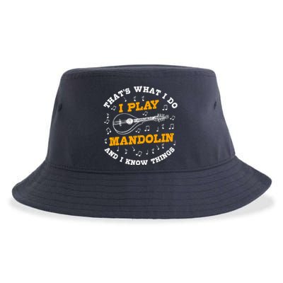 Funny Mandolin Saying Gift Folk Music Bluegrass Sustainable Bucket Hat