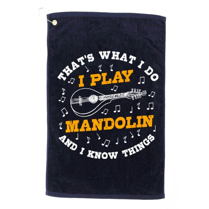 Funny Mandolin Saying Gift Folk Music Bluegrass Platinum Collection Golf Towel