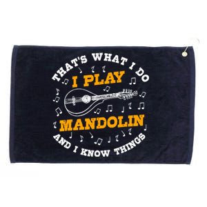 Funny Mandolin Saying Gift Folk Music Bluegrass Grommeted Golf Towel