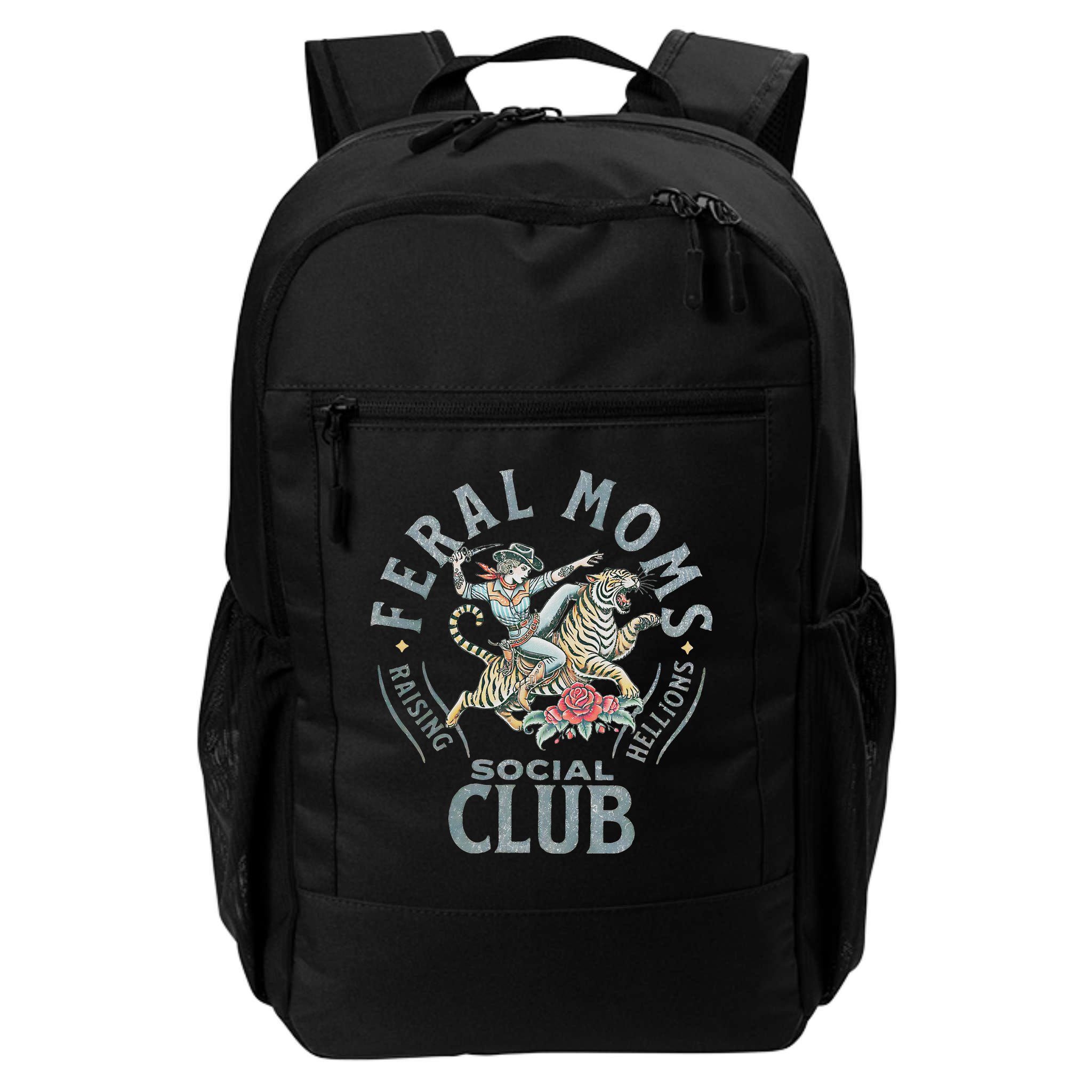 Feral Moms Social Club SomebodyS Feral Wife Mom Life Trendy Backpack