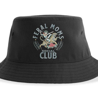 Feral Moms Social Club SomebodyS Feral Wife Mom Life Trendy Sustainable Bucket Hat