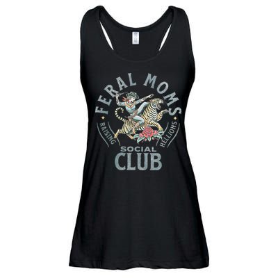 Feral Moms Social Club SomebodyS Feral Wife Mom Life Trendy Ladies Essential Flowy Tank