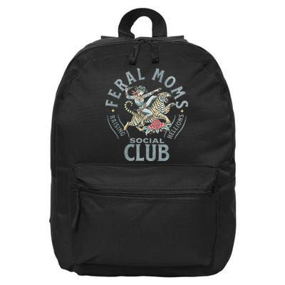Feral Moms Social Club SomebodyS Feral Wife Mom Life Trendy 16 in Basic Backpack